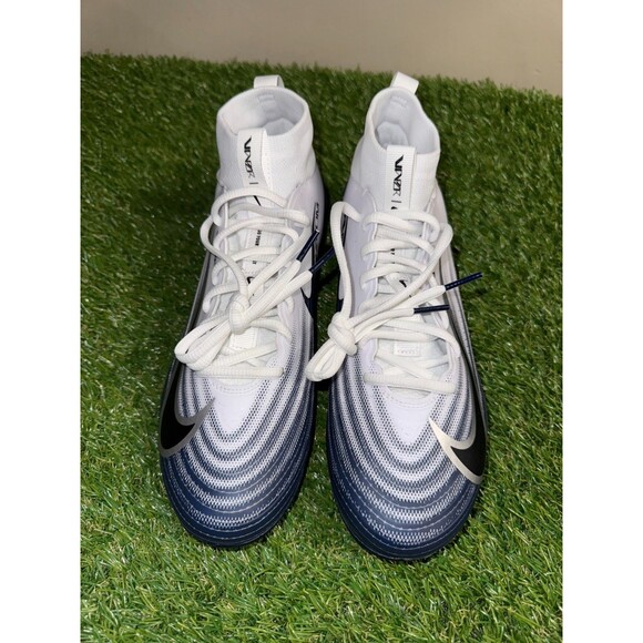 Nike Air Zoom Vapor 1 Pro Football Cleats HM8850-104 Size 9 White Navy Blue NEW main image 5